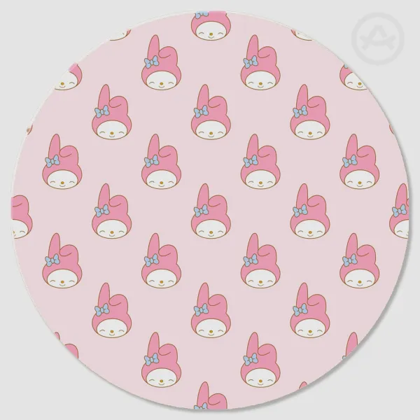 My Melody Round Wood Coaster