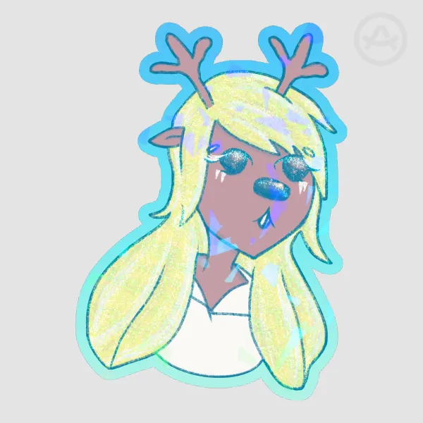 Broken Glass Rainbow Holographic Noelle Holiday Sticker