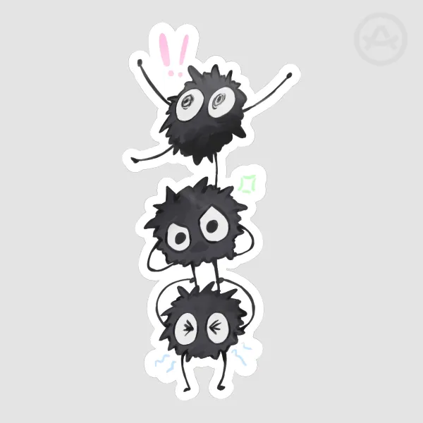 Soot Sprite Tower Glossy Sticker • Spirited Away
