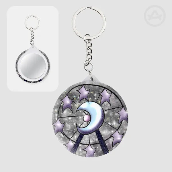 Pastel Halloween Carnival Carousel Plush Mirror Keychain