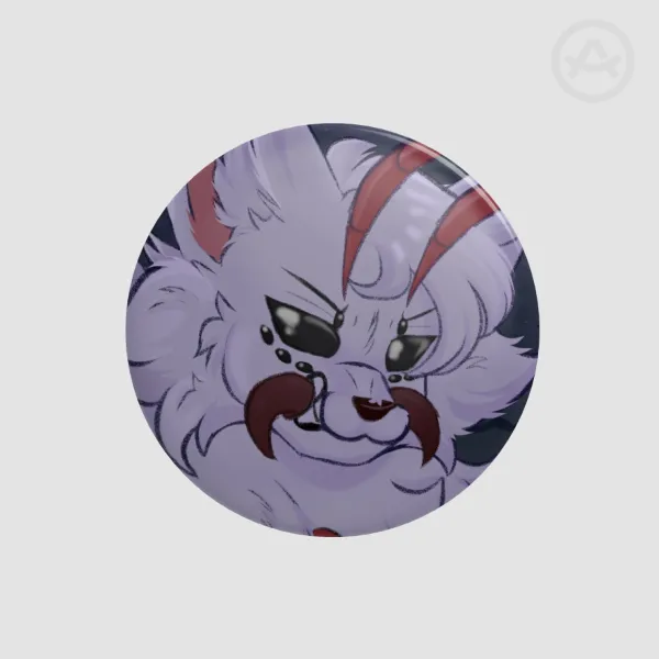 Airy Miller Grin Round Badge (Button Pin)