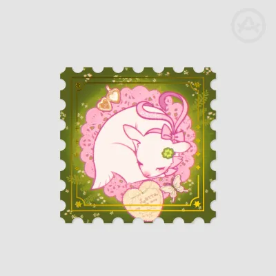 Stamp Stickers 🎀 Lotta the little lamb 🍀