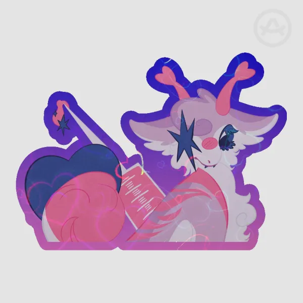 Motria “Purple Love”. Colored Edge Die Cut Stickers