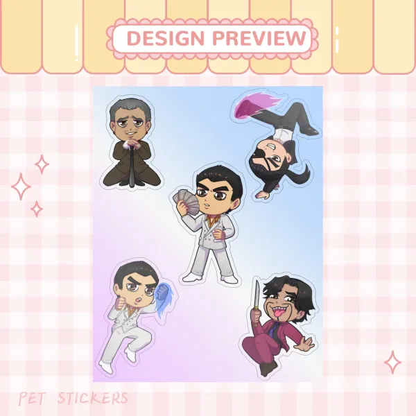 Yakuza 0 Vinyl Sticker Sheet