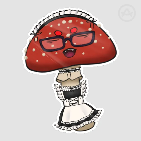 Maid Shroom Die Cut Stickers