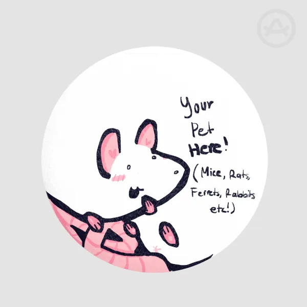 YCH PET PLUSH BADGE - RODENTS, RABBITS AND MORE!