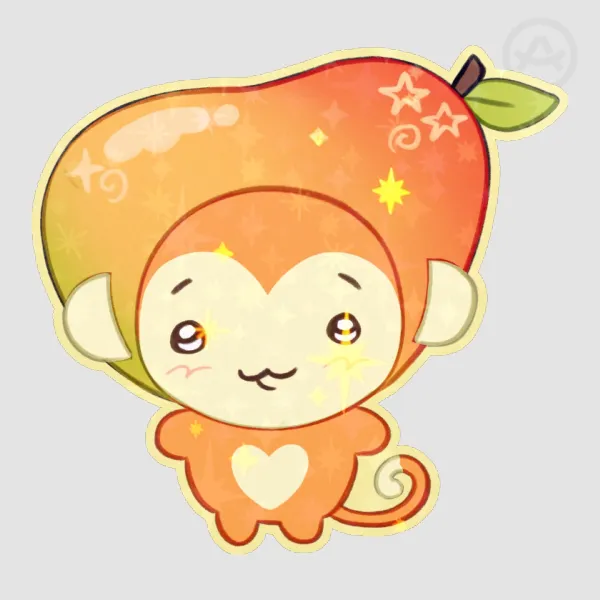 mango monkey sticker