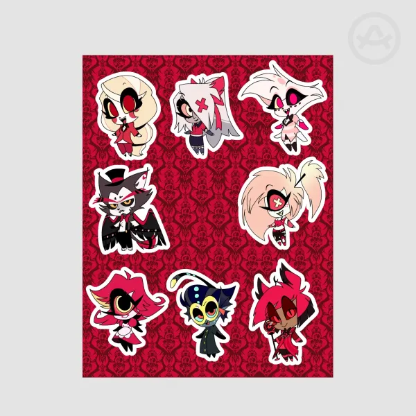 Mini Hazbin Stickers Sheet 1