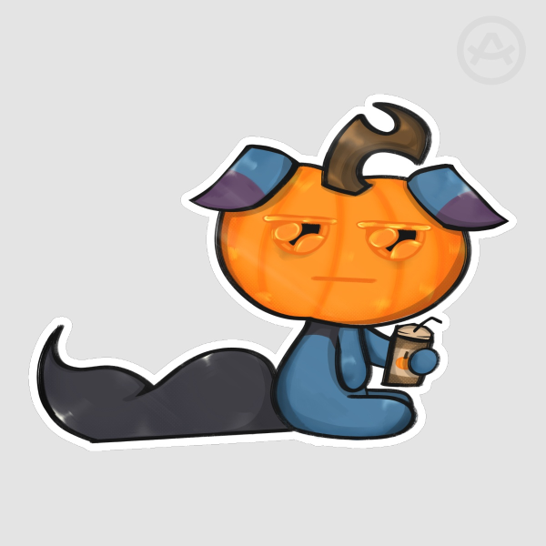 Pumpkin Depresso Stickers