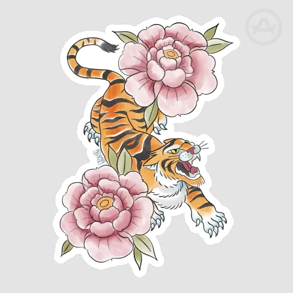 Tattoo tiger Sticker