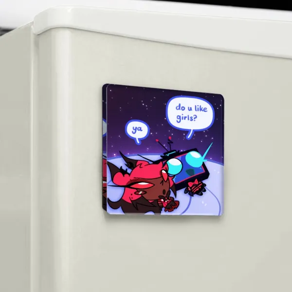 Silly Alien Yuriostatic Fridge Magnet