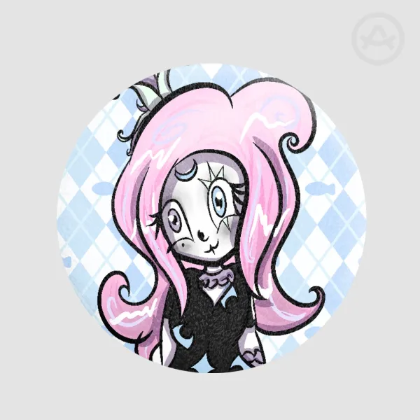 Pastel Halloween Carnival Clown Plush Pin