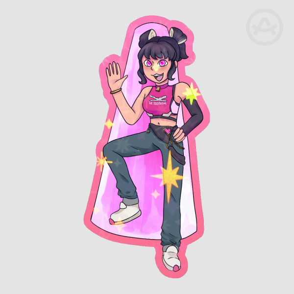 Fearless Juno Colored Edge Die Cut Stickers