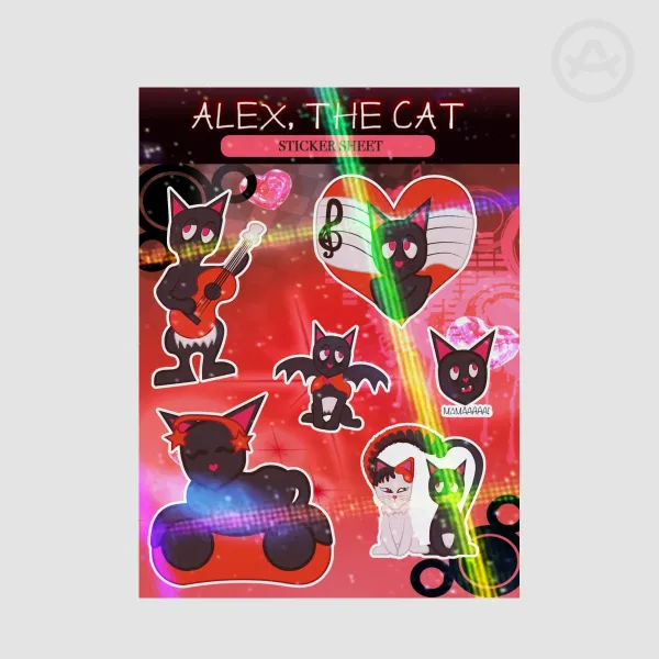 ALEX, THE CAT Sticker Sheet