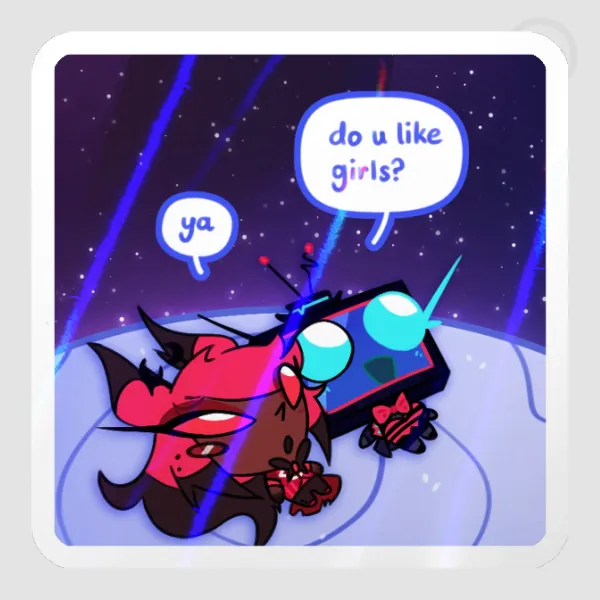 Silly Alien Yuriostatic Sticker