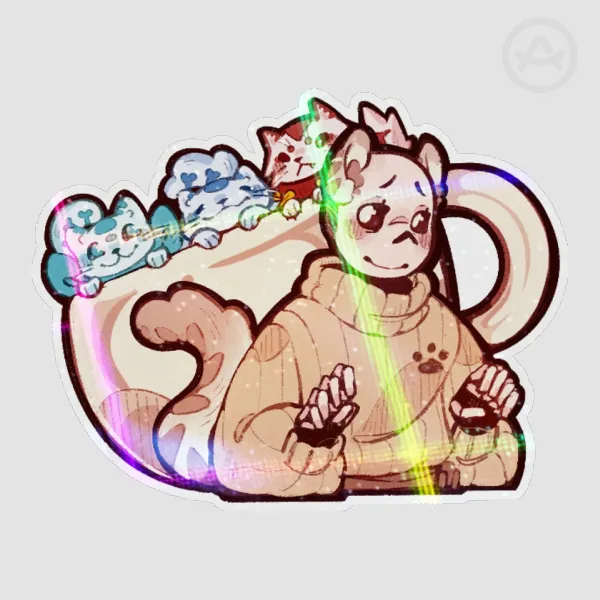 Kitty Ccino Sans Sticker - UTMV