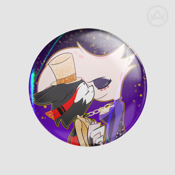 Tied Together Glampire HuskerDust Button Pin