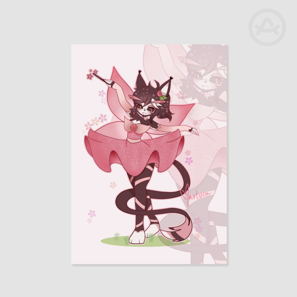 Magician Husk week - flower |  Fem Husk A5 print | hazbin hotel