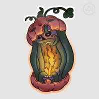 Pumpkin's Girl Head Stickers