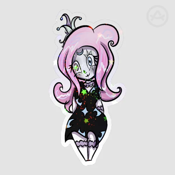 Pastel Halloween Carnival Clown Sticker