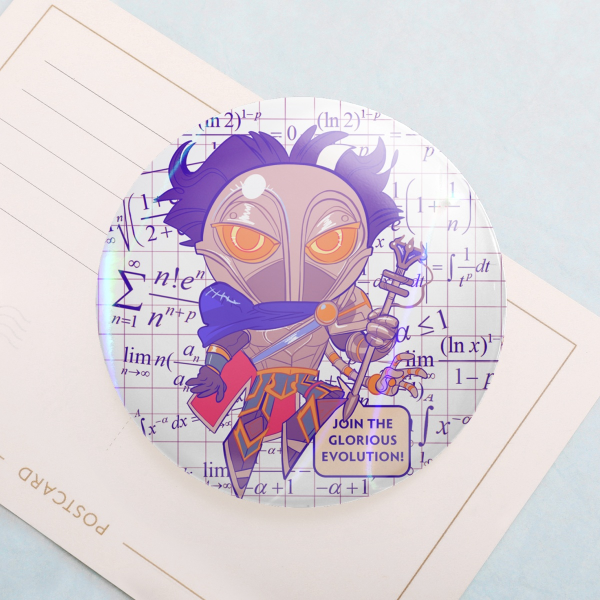 Small Math - hard round badge!