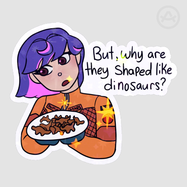 Dino Nuggets Juno Die Cut Stickers
