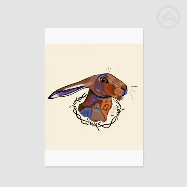 Barbed hare print