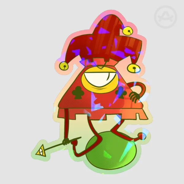 jester Bill Die Cut Sticker