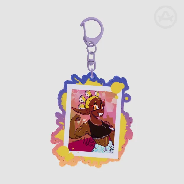 Post-Workout Frye Glitter Acrylic Keychains
