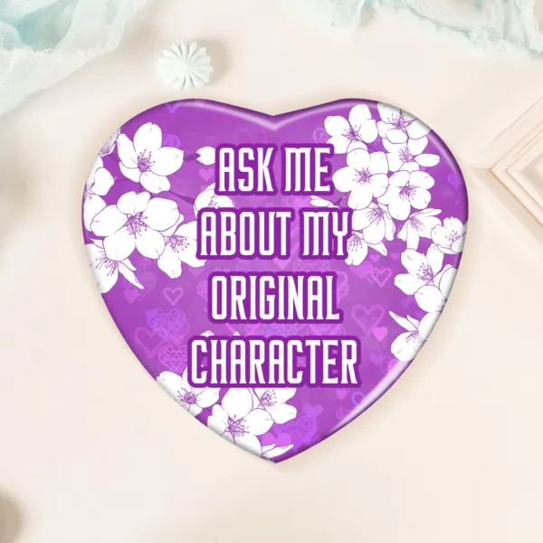 Ask Me About My OC Heart Badge