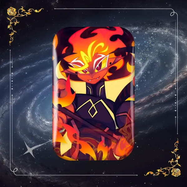 FIRE SPIRIT — Holographic Rectangular Badges