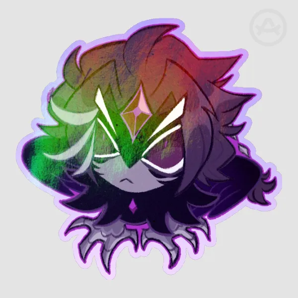 Night Raven — Colored Edge Die Cut Stickers