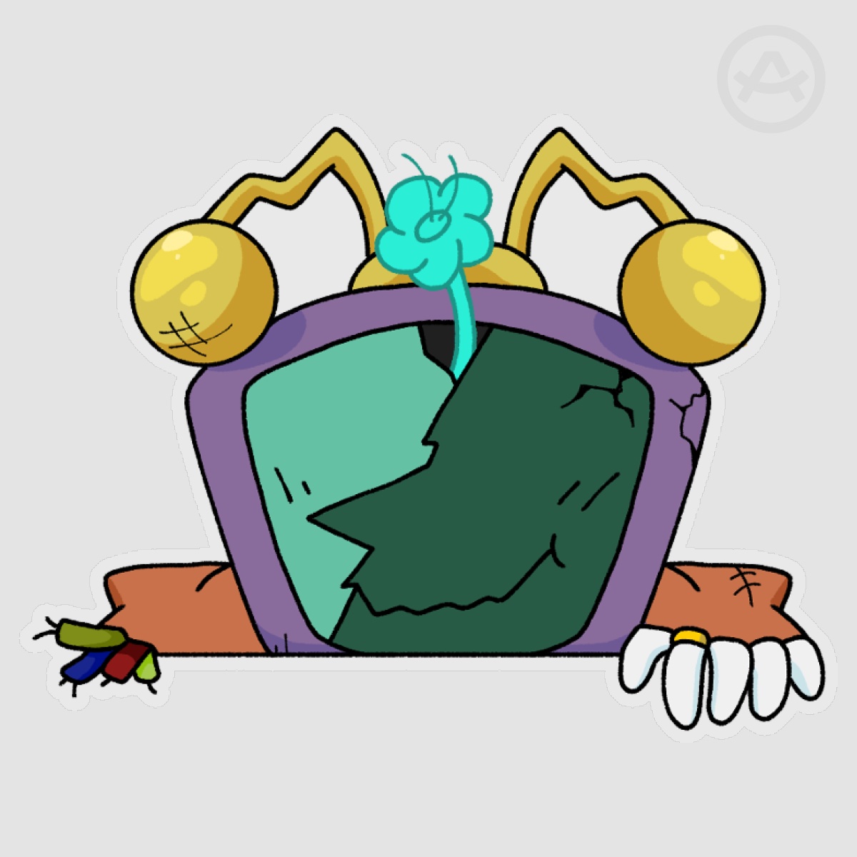 Undertale Tenna - Deltarune Peekaboo Stickers