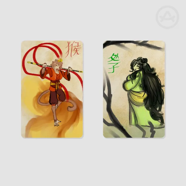 The Maiden and The Monkey Card