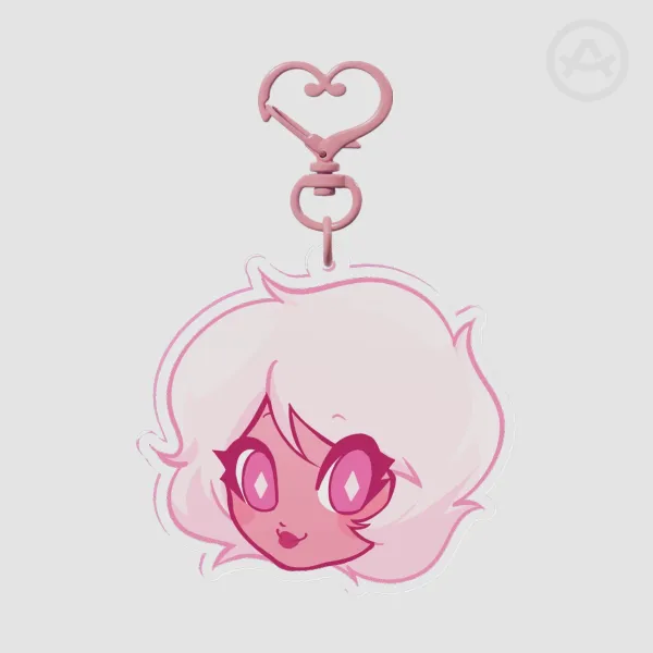 Pink diamond keychain