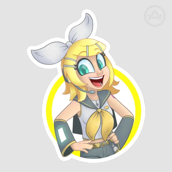 Kagamine Rin Circle Sticker
