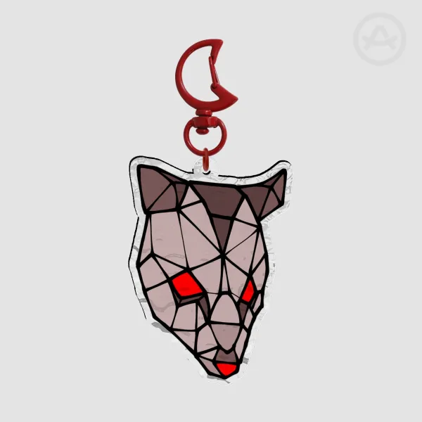 Opossum Head Stained Glass Ripple Acrylic Charm