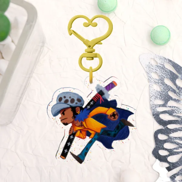 TRAFALGAR LAW [ONIGASHIMA]  Glitter Acrylic Keychains