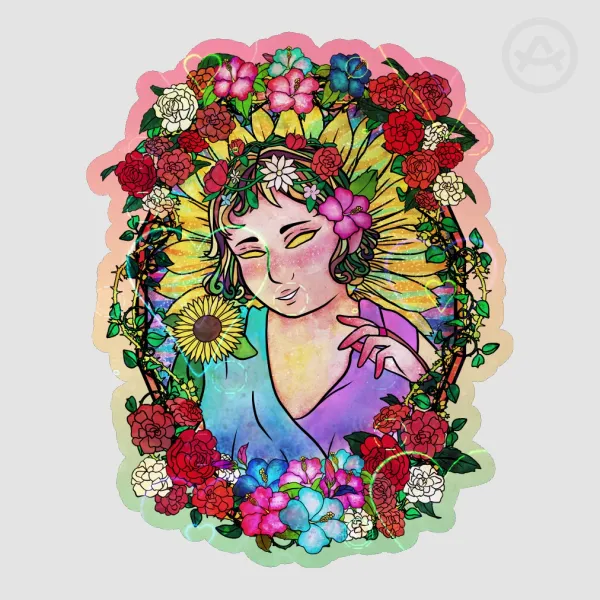 Summer Maiden - Holo heart Sticker