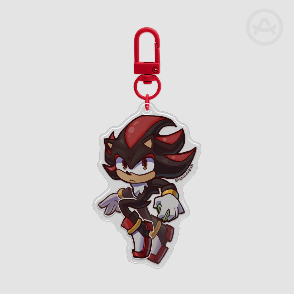 Shadow the Hedgehog | Epoxy Clear Acrylic Keychain