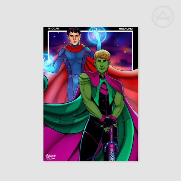Wiccan + Hulkling Art Print