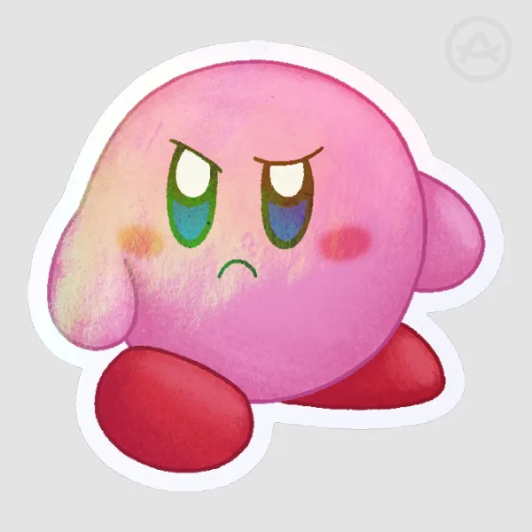 Judgmental Kirby Holographic Sticker