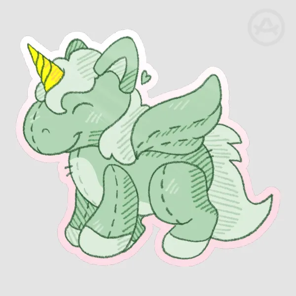 Plushi Uni Die Cut Sticker