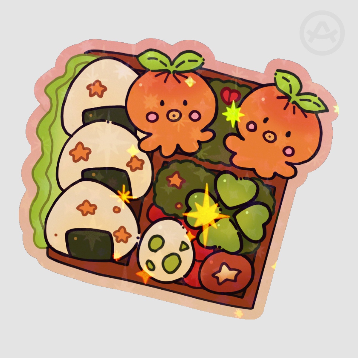 TAKODOGS takodog octopus sausage bento box sparkly sticker