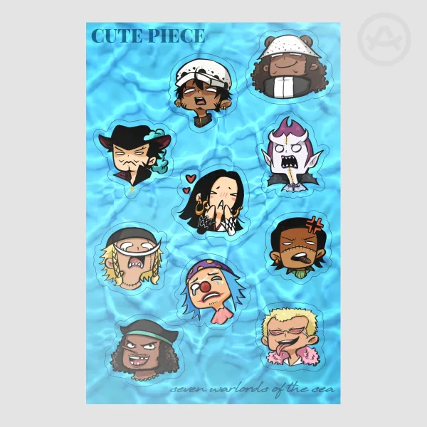 seven warlords sticker sheet