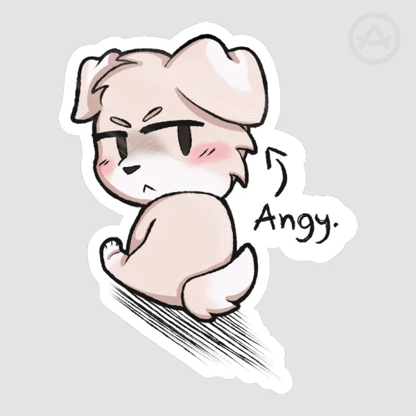 Angy Pup - Sticker