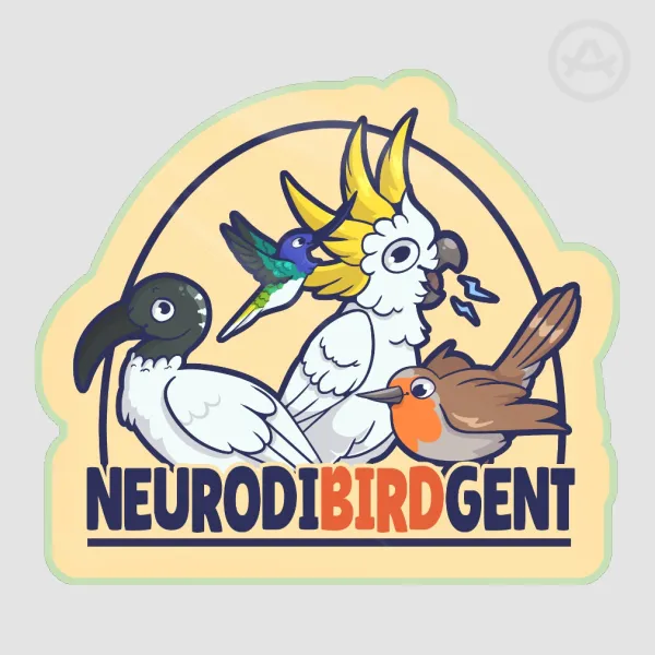 Neurodibirdgent Die Cut Sticker