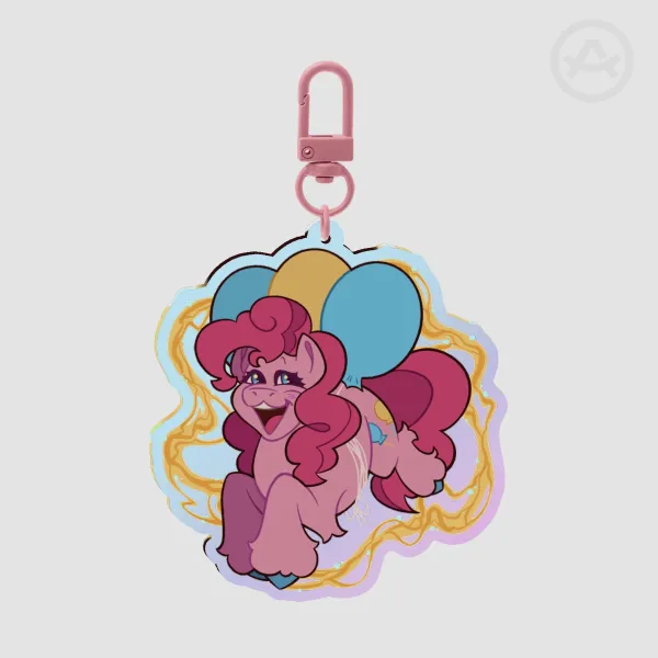 Pinkie Pie Rainbow Acrylic Keychain