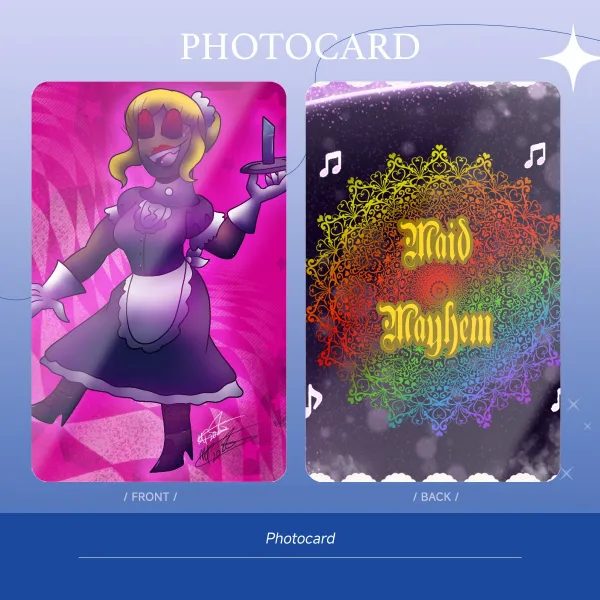 Maid Mayhem Janice Laminated Photocards