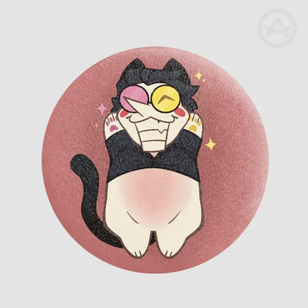 Cat Spamton Deltarune Plush Badge